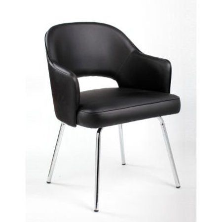 BOSS OFFICE PRODUCTS Boss Black CaressoftPlus„¢ Guest Chair - Black B489C-BK